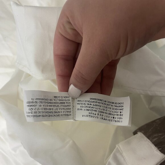 Zara Womens Shirt Dress Midi Size Large White Collared Long Sleeve 2395/077 NWT - Picture 8 of 14